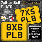 Motorbike Show Number Plate 7x5 8x6 Reflective Bike Plate Quad/Bike/ATV/Scooter