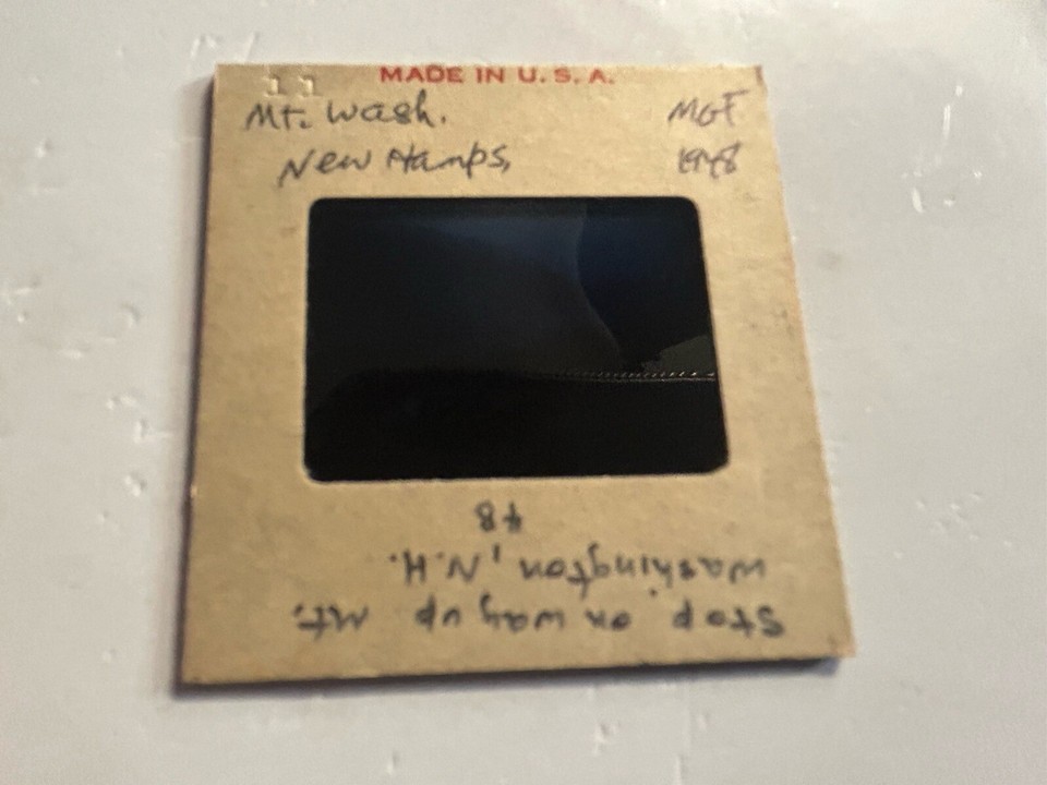 Mt Washington New Hampshire Cadillac Car 35mm Slide 1940s Red Border