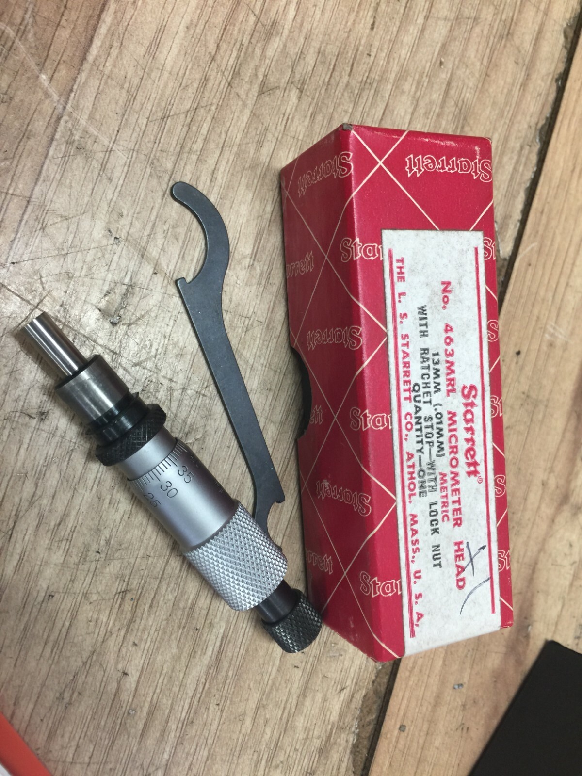 PAIR NEW STARRETT NO 463 MICROMETER HEADS 13 MM X .01MM eBay