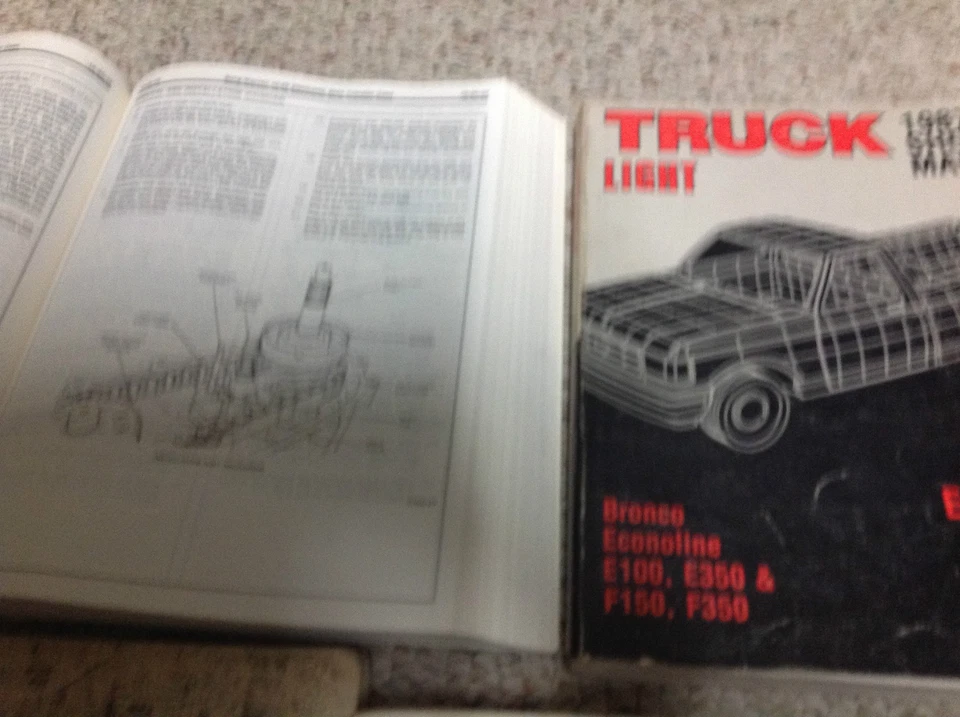Ford F-150 1987 F250 F-250 350 Bronco camión taller de servicio conjunto manual de reparación Foto 3 de 4