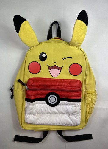 POKEMON Gotta Catch Them All PIKACHU Backpack 3D Puffed Pocket Floppy Ears NEW🔥 - 第 3/9 張圖片