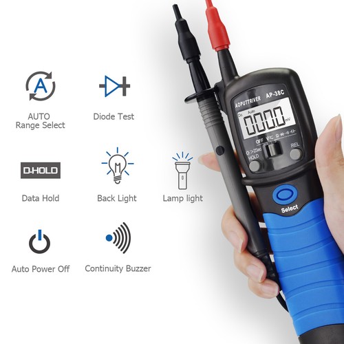Tragbarer Multimeter DC AC Voltage Pen-Stil Ohmmeter-Kapazitätsprüfer Handheld - Bild 2 von 8