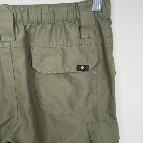 Boy Scouts BSA Olive Green Cargo Shorts Youth Large Pre-Owned with Snag Outdoors - Picture 9 of 15