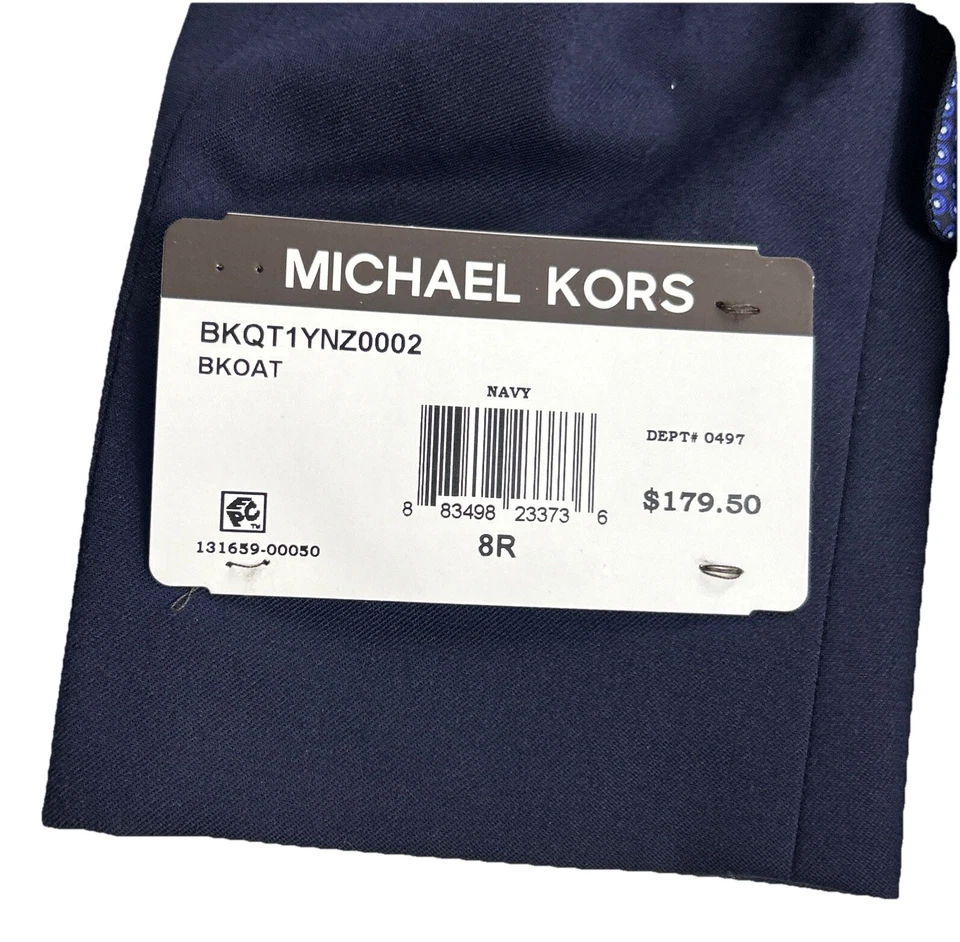 Michael Kors Youth Boys Two Button Suit Jacket Sport Coat Modern Blue Size 8R - Image 4 of 4