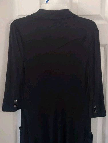 Diane Von Furstenberg Mary Jo Wrap Maxi Dress Short Sleeve Rayon Black Size 10 - Picture 7 of 13