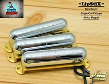 G.M. LipStiX Strat sized Alnico Magnet Lipstick Pickup Set , Chrome