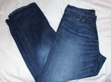 DKNY Mens Jeans 38 x 32 Bleecker Blue 5 Pocket Zip Stitching Pocket Relaxed