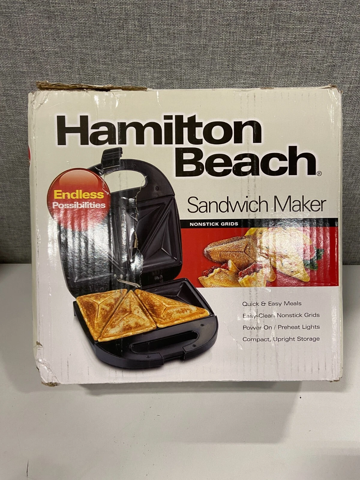 Hamilton Beach Electric Sealed Sandwich Maker Grill Black (25430)