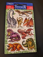 Vintage Carlton Cards Dinosaur Stickers Sealed 4 Sheets