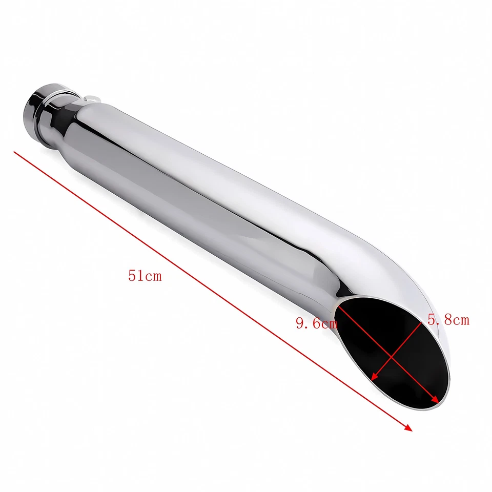 2x 20" Universal Motorcycle Exhaust Pipe Silencer Muffler For Harley Cafe Racer Foto 4 de 4