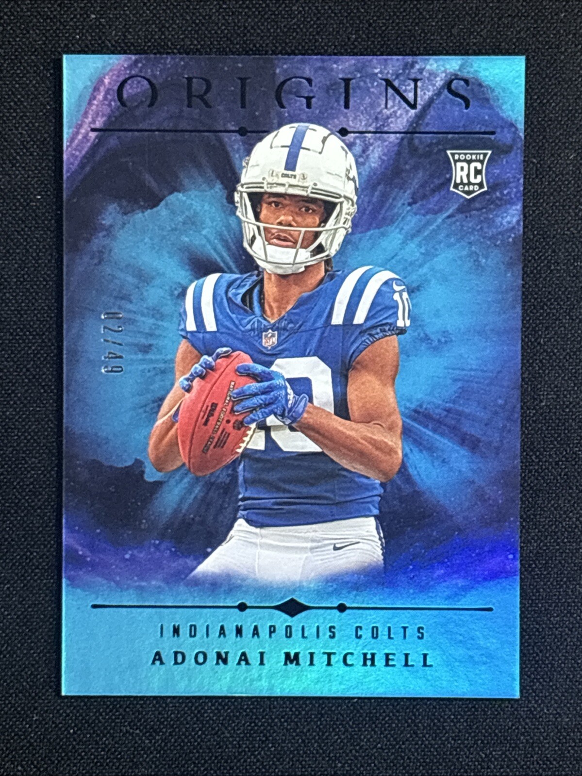 ADONAI MITCHELL 2024 Panini Origins Turquoise Holo /49 RC #108