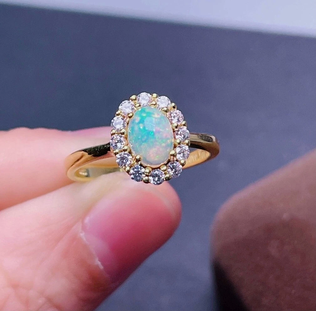 Natural fire opal ring online