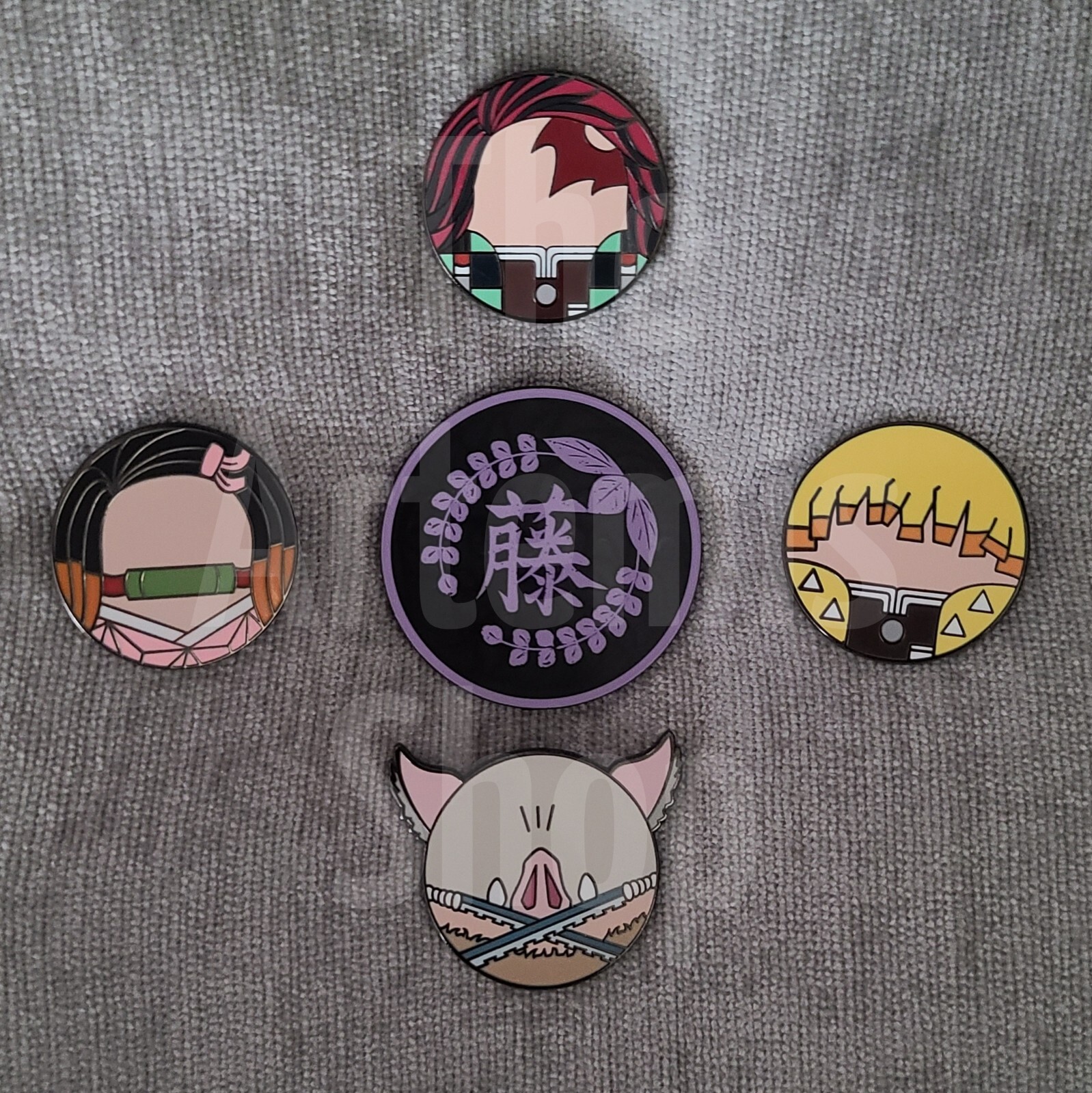 TAS Wisteria Crest Pin Demon Slayer Kimetsu No Yaiba 1pc only eBay