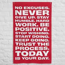 Gym Motivation Flag - Inspirational Home Gym Wall Art