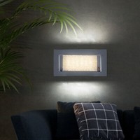 Wandlampe Wandleuchte Wohnzimmerlampe Chrom Led Schlafzimmerleuchte Glas B 20 Cm