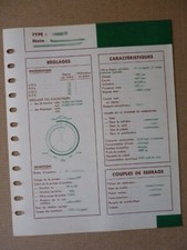 Fiche technique Mercedes OM636 VI. Mercedes 170Da, 170Db, 170DS. Unimog 411