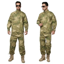 Mens Army Military Tactical Combat Jacket Pants Sets SWAT Camouflage BDU Uniform