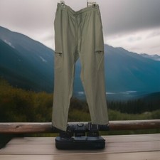 Stretch Cargo Pants w/elastic Waist  Drawstring. Sz XL - Color: Sage