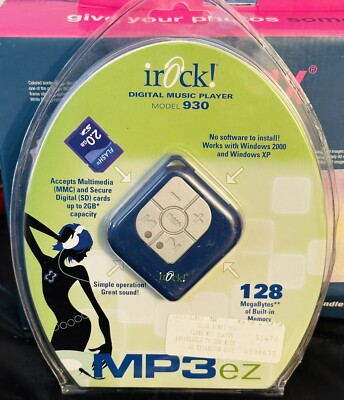 Brand New iRock 930 MP3ez 128MB Digital Music Player - Factory Sealed