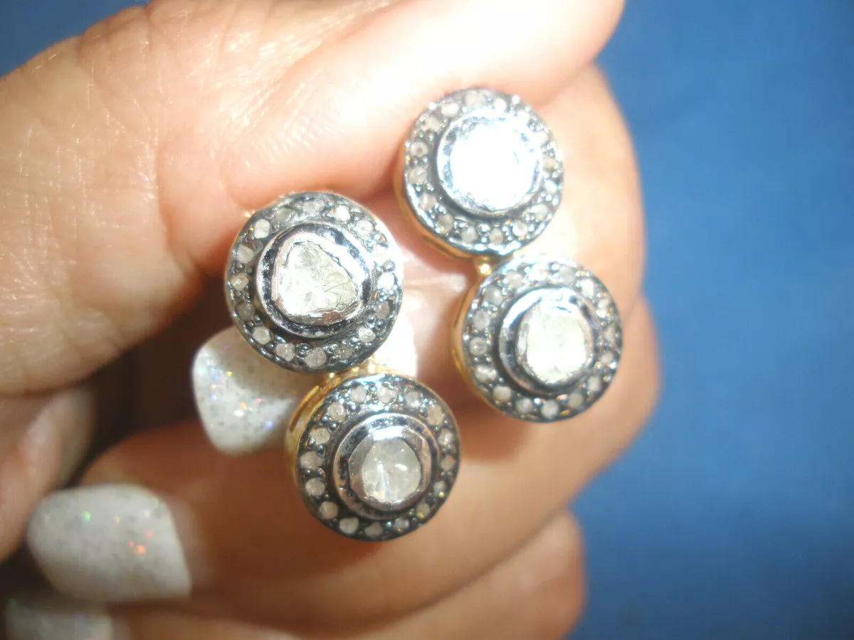 Antique diamond earrings ebay sale