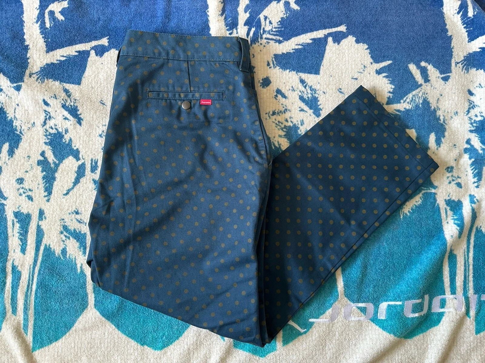 Pantalon de travail Supreme   Navy Polka Dot taille 34 FW18   D'OCCASION 2018
