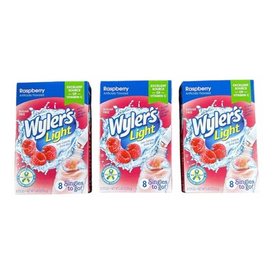 Wyler's Light  Raspberry Singles To Go Drink Mix, 8 CT
