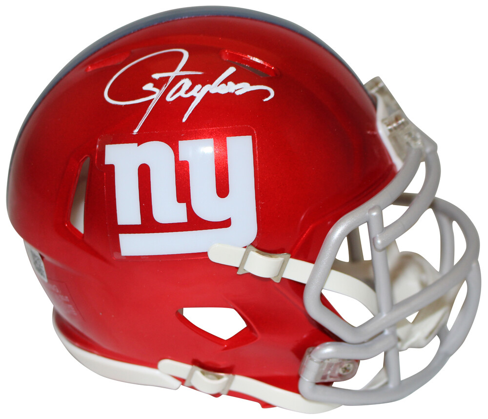 Lawrence Taylor- Autographed Signed New York Giants Flash Mini Helmet Beckett 