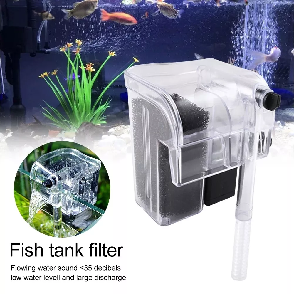 Aquarium Waterfall Filter Pump Fish Tank Hang External Oxygen Pump