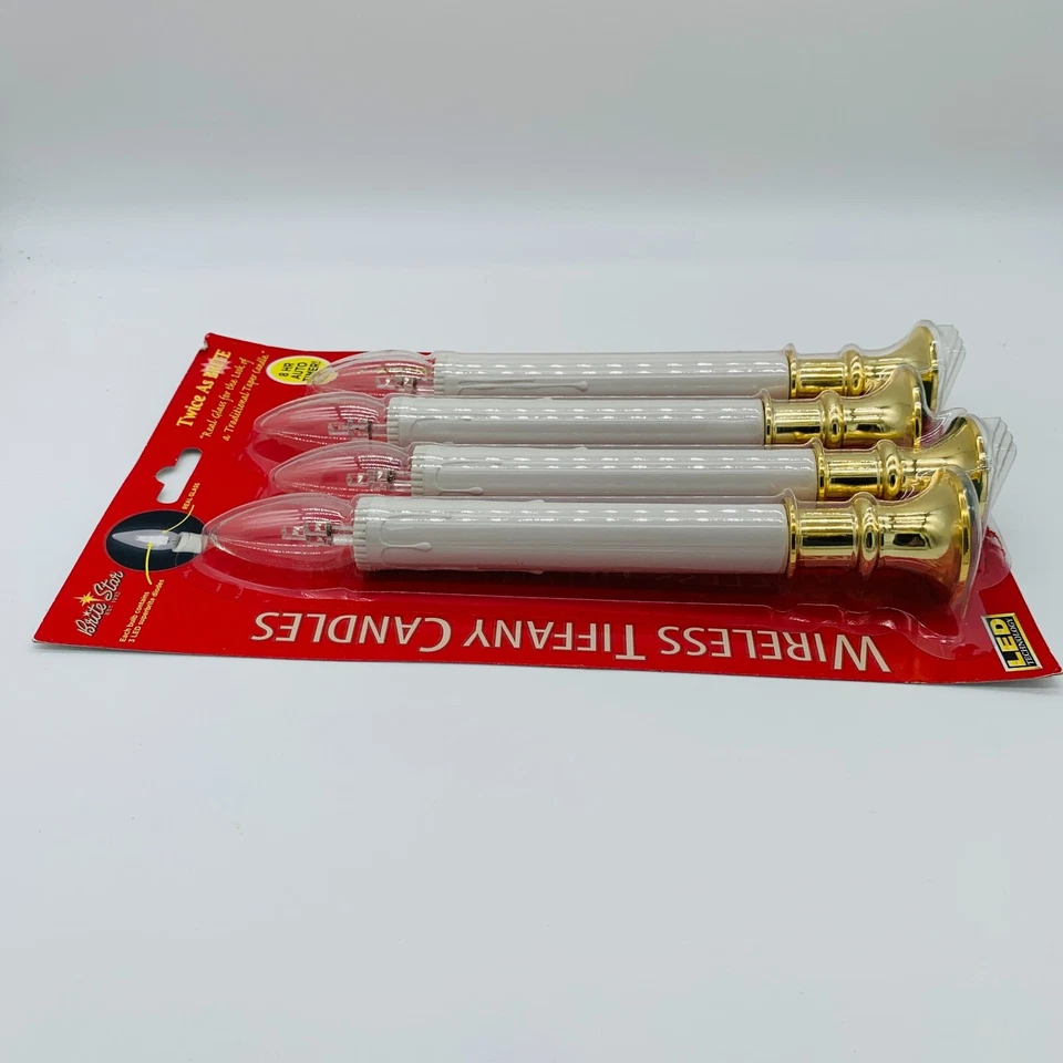 LED Tiffany Candle Wireless Twice as Bright 8 Hr Auto Timer DMG PKG New S2 - Image 4 of 4