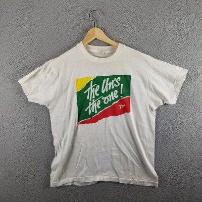 7 UP 7-up T-Shirt 1980's Vintage Screen Stars Men Large Actual Soda Streetwear