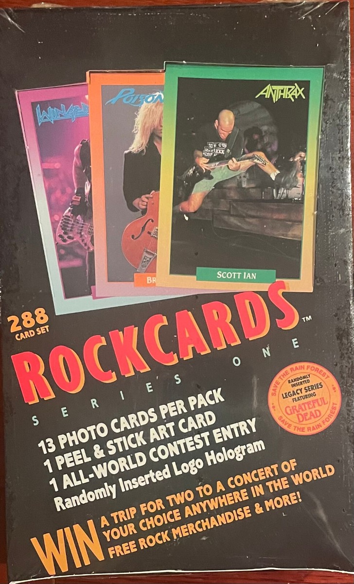 RockCards Series One: factory-sealed, unopened set of 288 trading