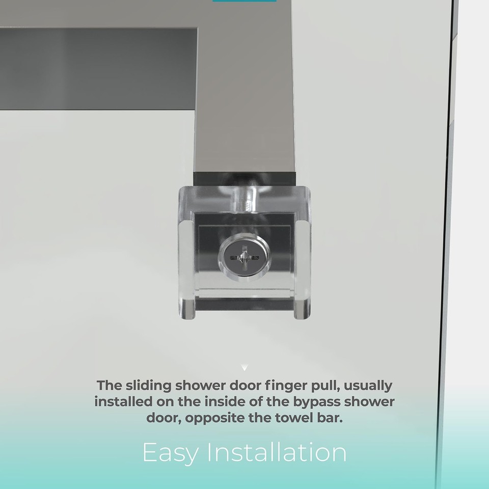 Shower Door Finger Pull for Glass Sliding Doors, Sliding Shower Door