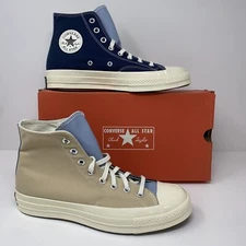 New Converse Chuck 70 Hi Tri-Panel Navy Oat Milk Ocean Unisex Shoes A05659C 4-15