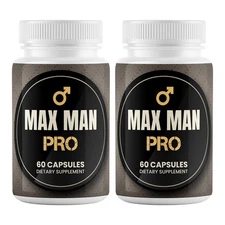 (2 Pack) Max Man Pro Advanced Male Health Supplement to Boost Energy & Endurance