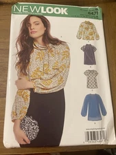 New Look Pattern 6471 Ms Blouse & Tunic w/Neckine~Bow Neck~Sleeve Opts Sz 10-22