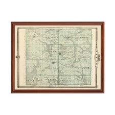 Old Map of Wayne County, IA 1875 - Vintage Iowa Art
