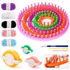 16PCS Knitting Loom and Pompom Maker Set, Pompom Maker Set Pom Makers Pompom ...