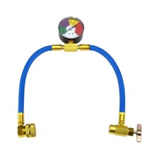 Self Sealing R134A Hose Kit with 2.01 inch Gauge and Automatic Shut Off