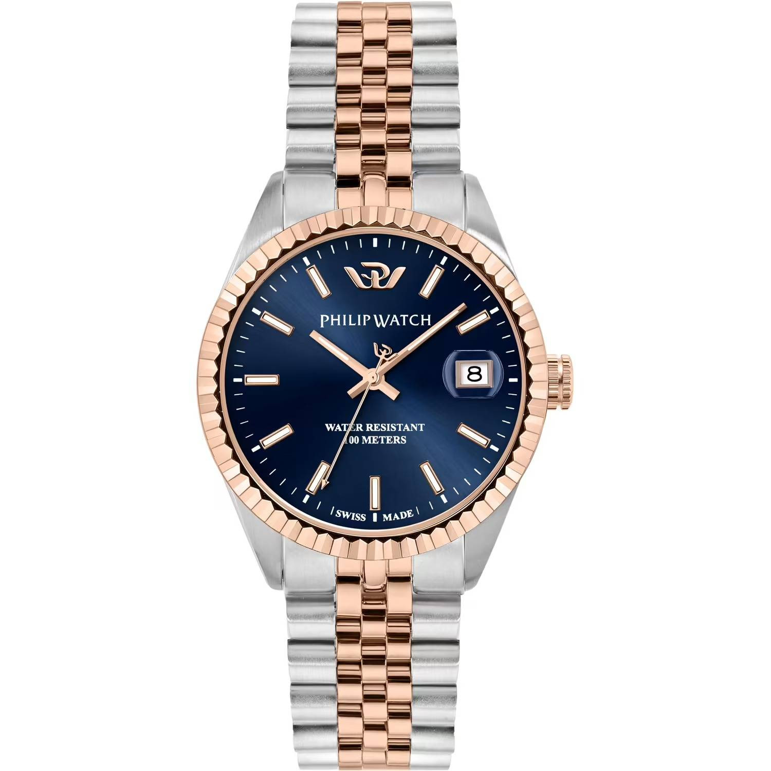 Orologio Philip watch Caribe R8253597118 Uomo 41mm Blu Bicolore oro rosa