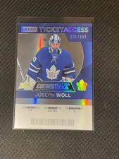 Joseph Woll 2020-21 Upper Deck Credentials Debut Ticket Access  /999