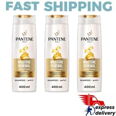 SCHNELLER VERSAND - 3X Pantene Pro V Shampoo Moisture Renewal Nourishing 400ml