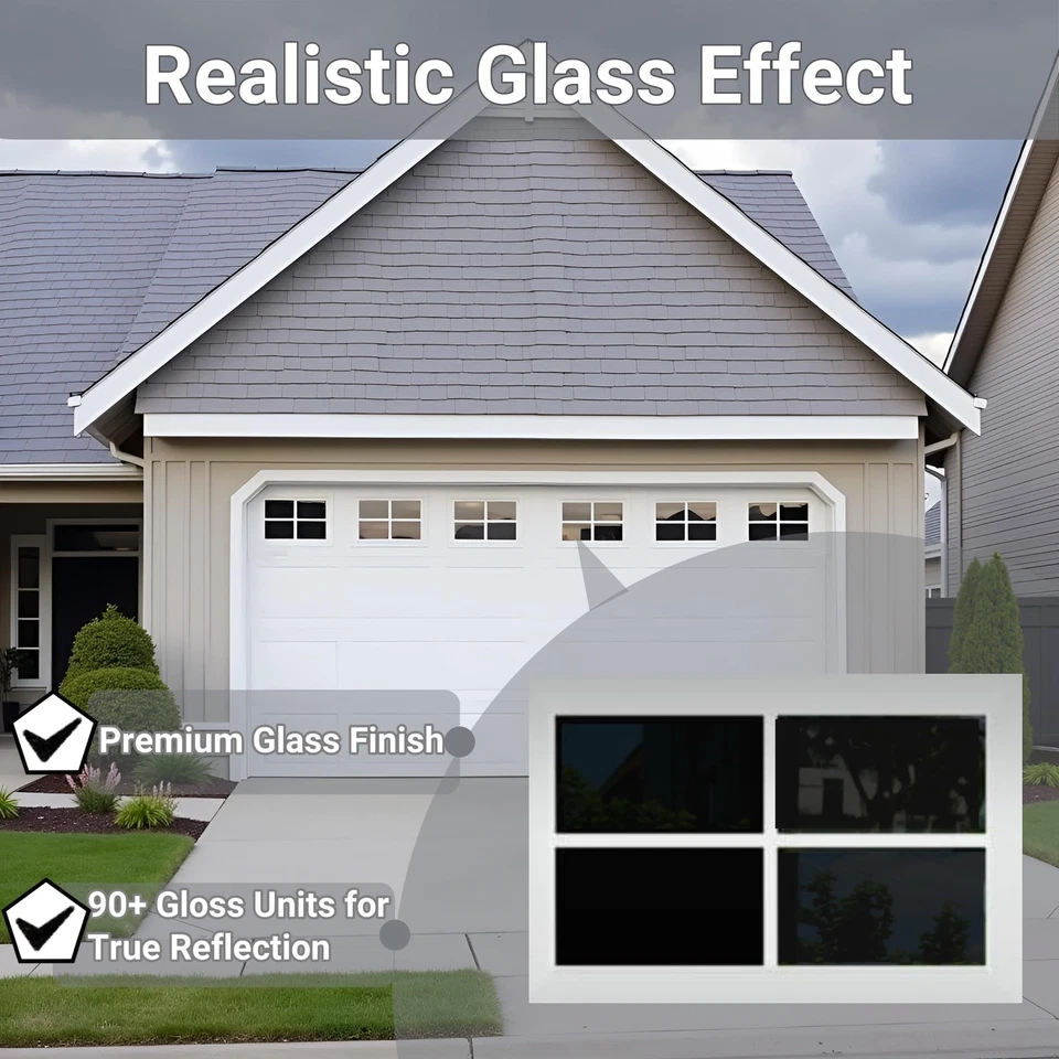 16 Paneles 6" x 4" Magnéticos Puerta de Garaje Ventanas Imitación Ventanas Herrajes Kit Deco... Foto 3 de 4