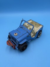 Vintage Tonka Jeep W/ Folding Windshield Mound Minn Original Pressed Steel Blue