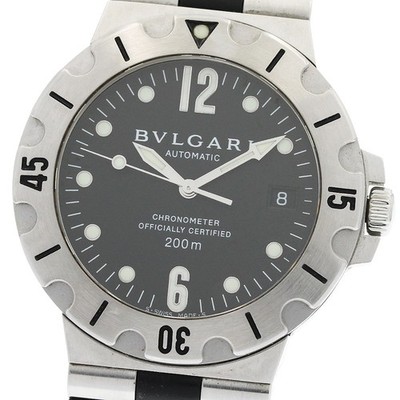 BVLGARI Diagono Scuba SD38S Date black Dial Automatic Men's Watch_953593