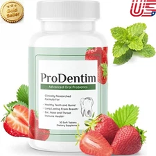 Oral Probiotics Chewable Tablets 30 Tabs for Teeth Gums Health Fresh Breath US