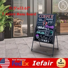 LED Message Board Sign Illuminated Neon Erasable Menu Board Adjustable Height