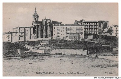 CAR-AGKP11-0554-SPANIEN - FUENTERRABIA - Kirche und Burg von Karl v