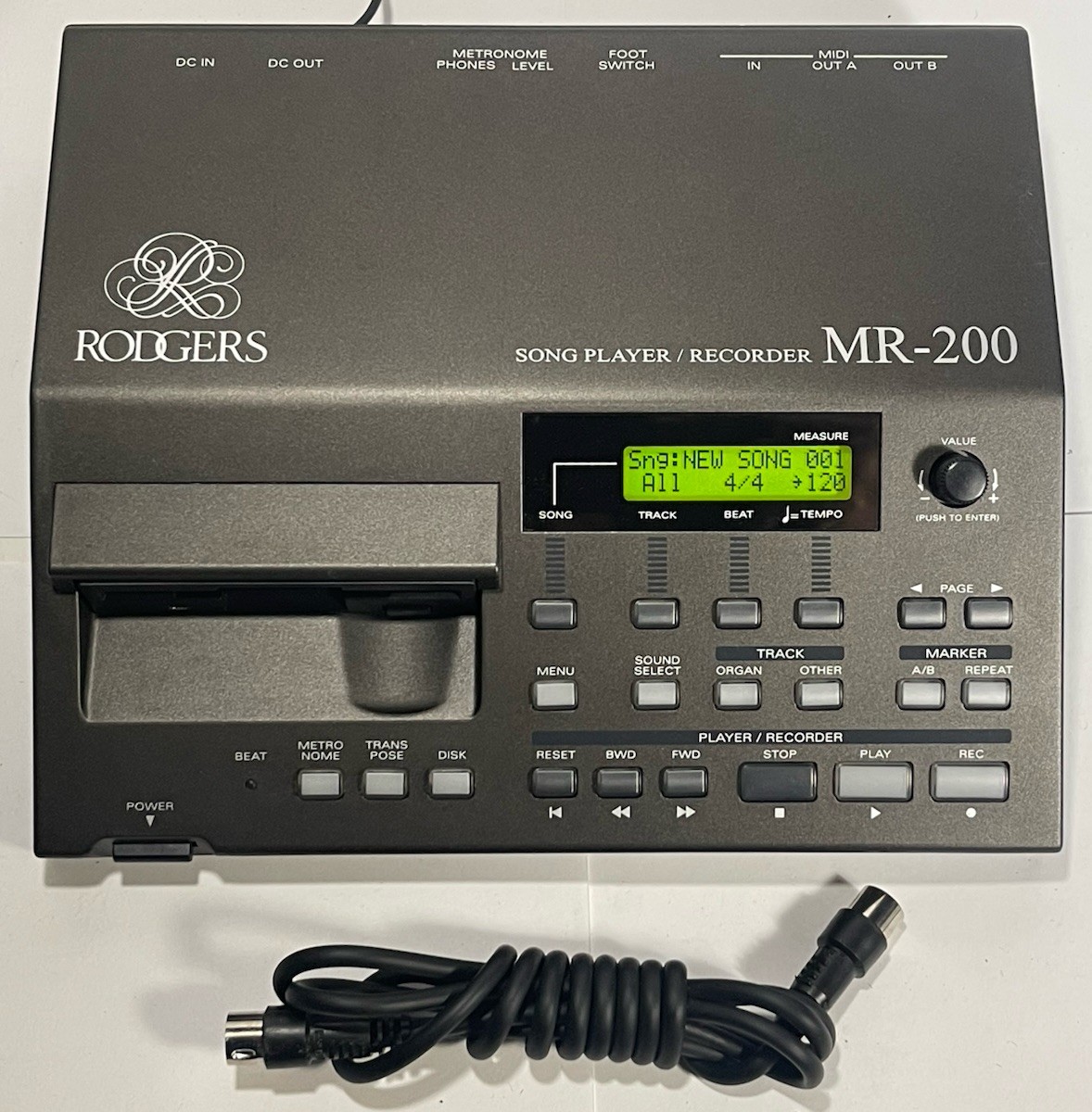 RARE RODGERS ROLAND MR-200 Organ Song Player / Recorder MIDI Sequencer Excellent