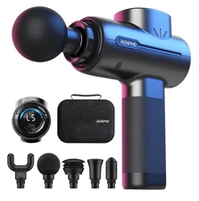 BRAND NEW RENPHO Deep Tissue Body Muscle Massager W/Attachments & Case FSA/HSA