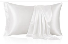 Full Body Pillowcase - 20x54 size pillowcase - White Bridal Satin